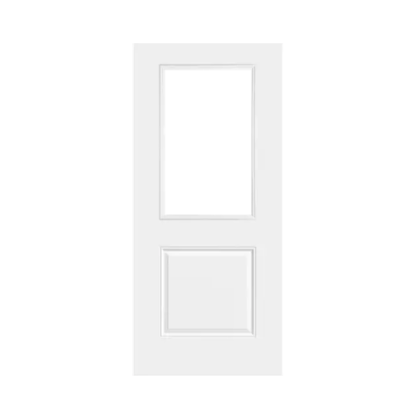 Cutout Over 1 Panel Cutout Belleville Smooth Fiberglass Door