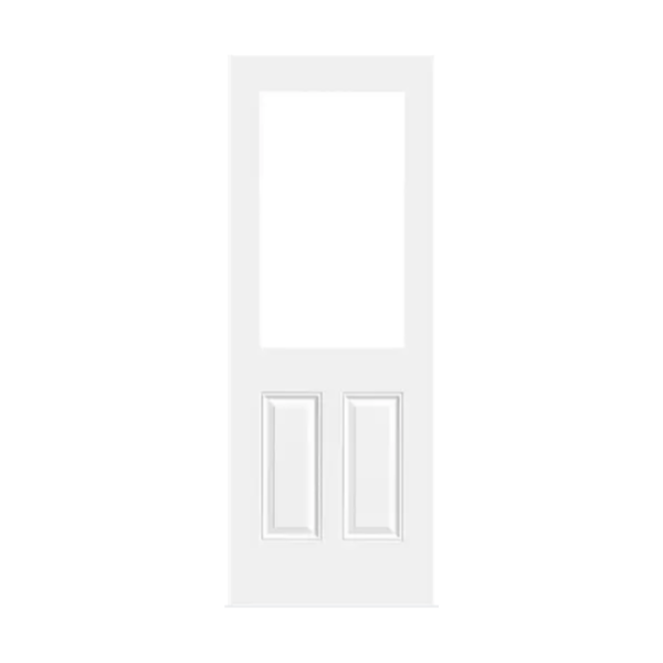 Cutout Over 2 Panel Cutout Belleville Smooth Fiberglass Door